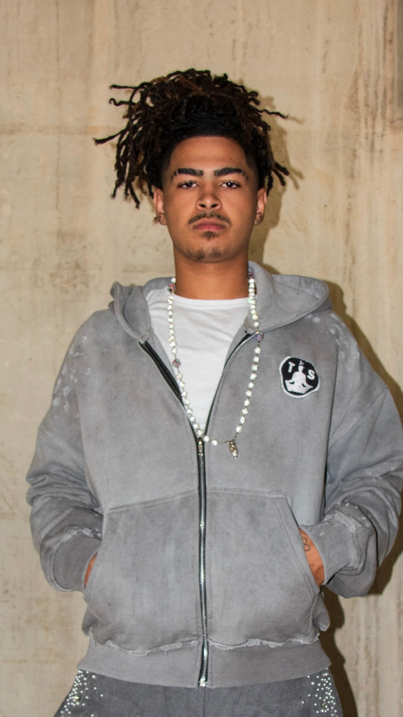 "Tranquil" Embroidered Logo Zip-up