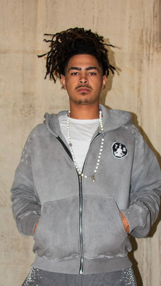 "Tranquil" Embroidered Logo Zip-up