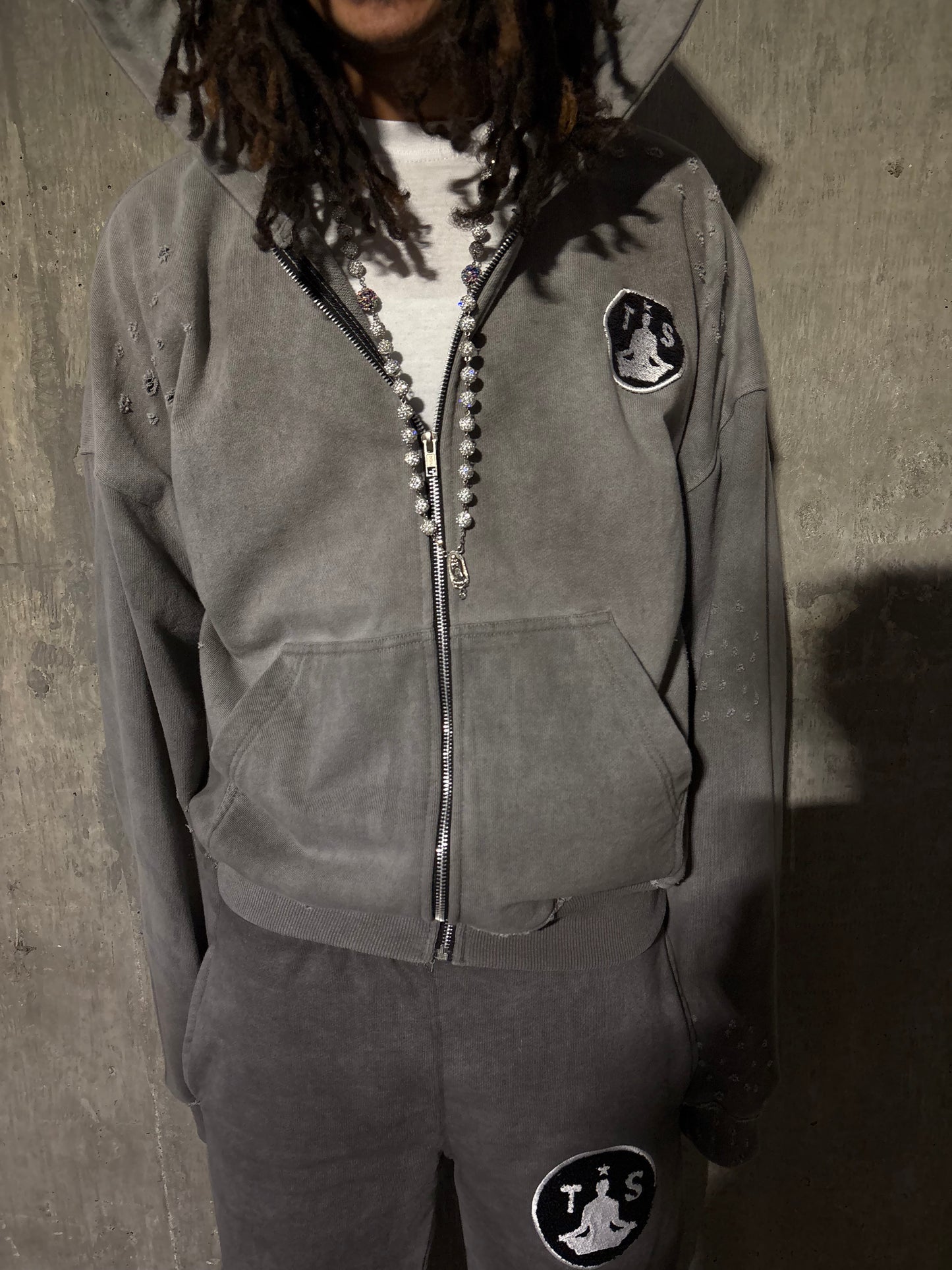 "Tranquil" Embroidered Logo Zip-up